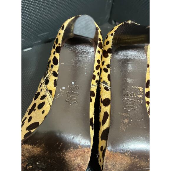 Tory Burch Priscilla Animal Print Bootie Calf Hair Cheetah Leopard‎ Womens 8.5 - Picture 8 of 11